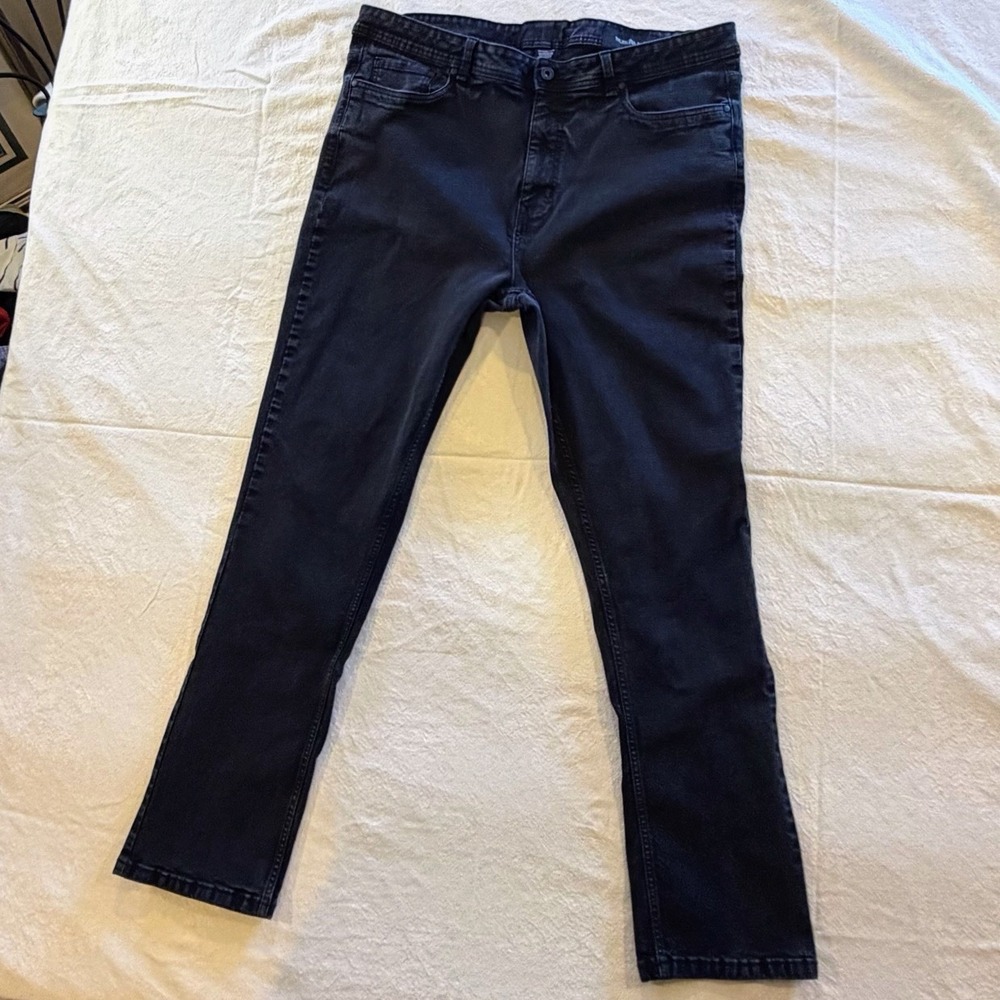 The Perfect Jean NYC Slim Thick Jeans Mens 42x34 Dark Wash Stretch Modern Denim